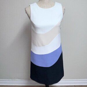 Aquilano Rimondi Italy Contrast Stitch Sleeveless Sheath Dress Womens Sz 38